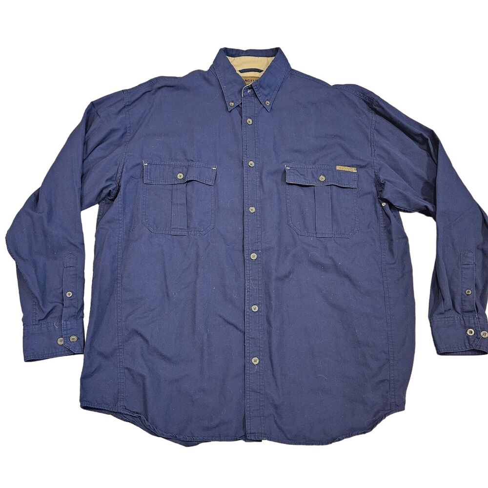 Magellan Sportswear Men's Long Sleeve Button Down Heavyweight Shirt Size XL